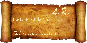 Luda Richárd névjegykártya