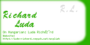 richard luda business card